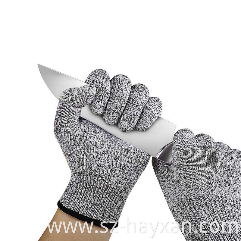 Safety cut resistant HPPE Glove